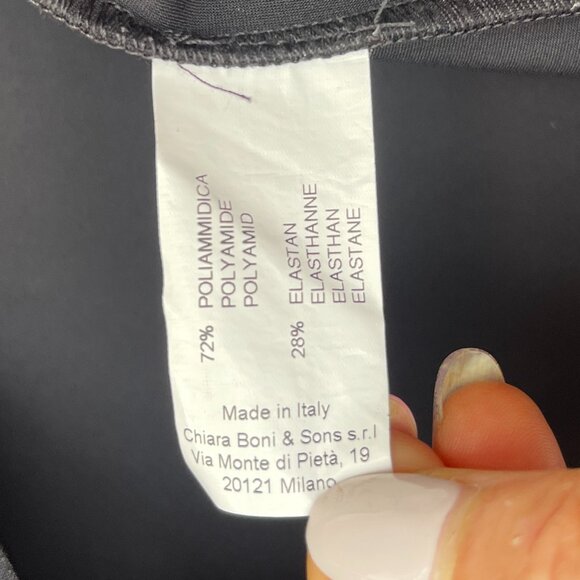 CHIARA BONI KATY CREPE KEYHOLE COLORBLOCK DRESS IT42 - Picture 7 of 9